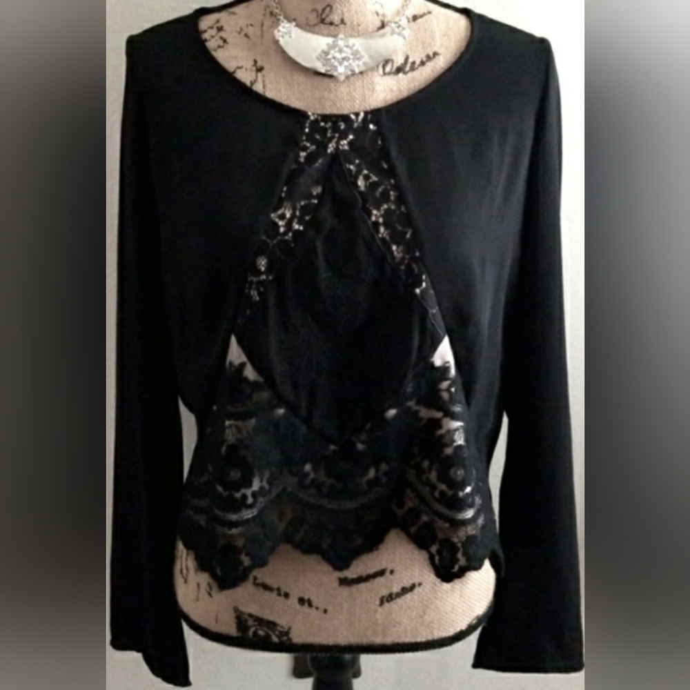♦️BKEred Chiffon Pieced Top♦️